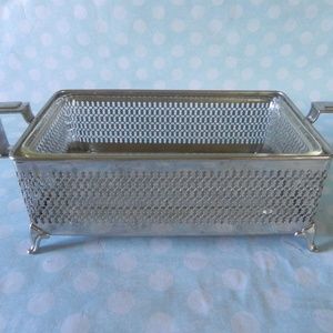 Antique Pyrex Loaf Dish With Manning Bowman Holder